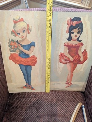 Paint By Number 2  Ballerina Paintings PBN  Vintage Ballet Dancer 10*20