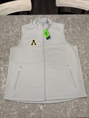 NWT IZOD Vest Men s Size L Gray Appalachian State Mountaineers Full Zip