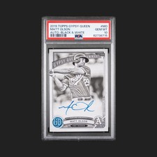 2019 Topps Gypsy Queen Matt Olson Auto Black And White /50 PSA 10 Pop 2