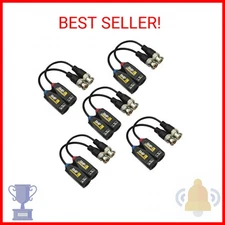 5 Pairs 8MP/4K Passive HD BNC Video Balun Transceiver Transmitter Via UTP RJ45 C