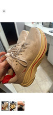 hoka shoes womens 8.5, red/cream,  worn 4 tim...