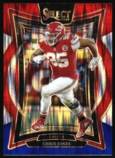 2024 Panini Select - Concourse Chris Jones #19 Red & Blue Shock Prizm