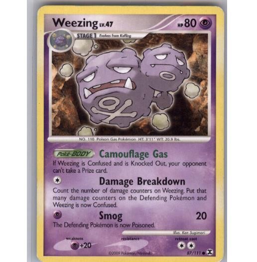 Weezing 87/111 Common Rising Rivals Pokemon Moderately Played
