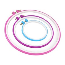 Assorted Color Embroidery Hoops Set 5 for