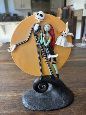 Nightmare Before Christmas Sculpture RARE #'d Jack, Sally, Zero, Full Moon 8.5''