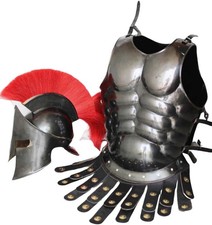 MEDIEVAL 300 MOVIE SPARTAN ARMOR KING LEONIDAS HELMET REPLICA + Muscle jacket
