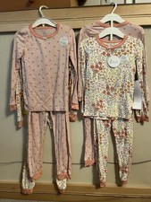 Milkberry Set of 2 Pc Flowers Bamboo Pajamas PJs 5T for sensitive skin