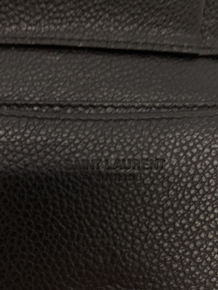 SAINT LAURENT Men's Leather Business Card Case in Black thumbnail 3