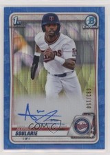 2020 Bowman Draft Chrome Picks Blue Wave Refractor Alerick Soularie Auto z5m