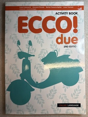 Ecco! due Activity Book 2nd Edition by Carla Catanzariti (English) Paperback Boo