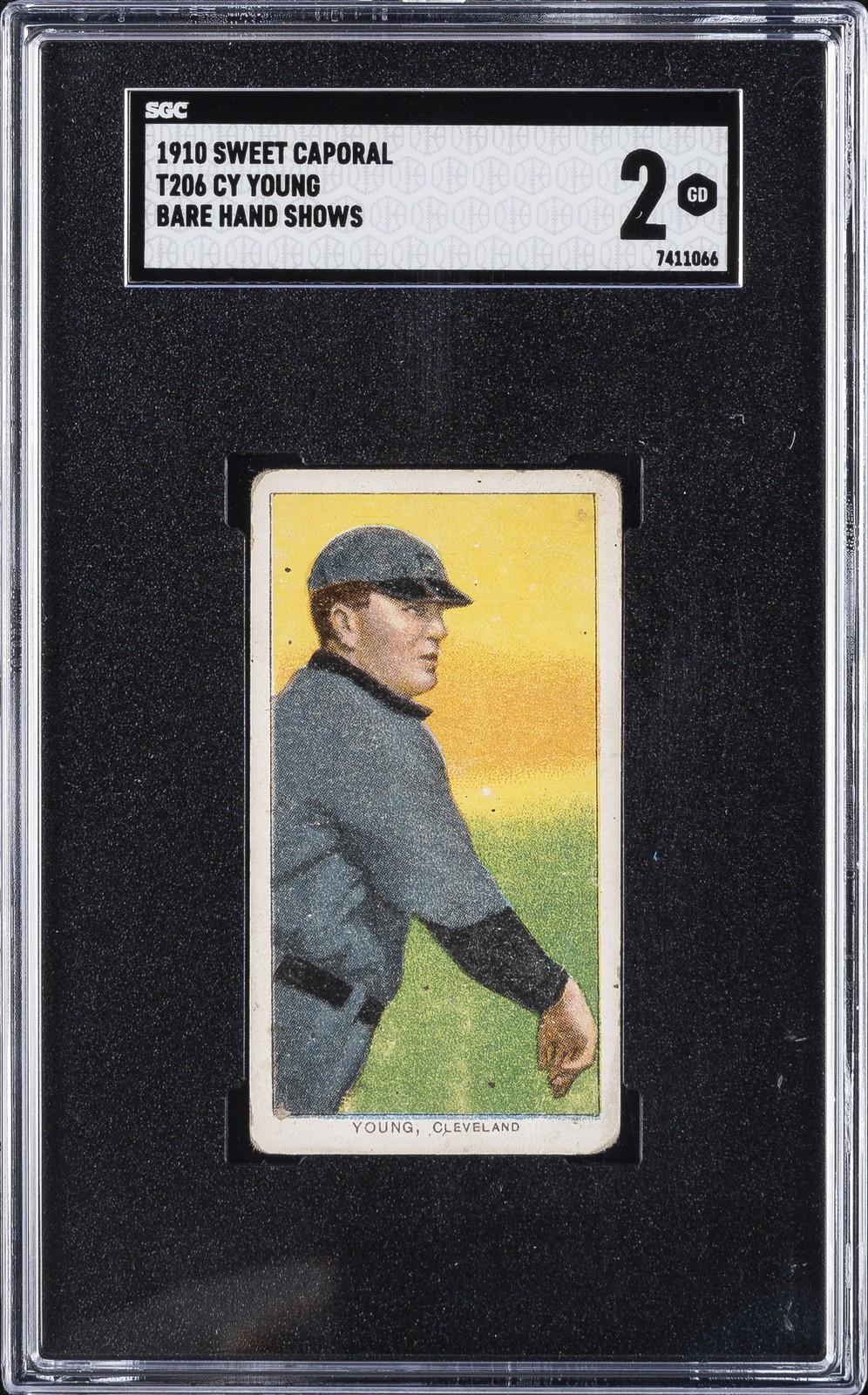 1910 T206 SWEET CAPORAL VARIATION CY YOUNG SGC 2