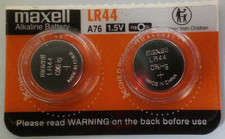 2 Maxell LR44 1.5V Alkaline Batteries AS PICTURED 12/2028