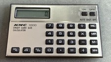 Vintage KMC 1000 Credit Card Size Liquid Crystal Calculator Tested And Working