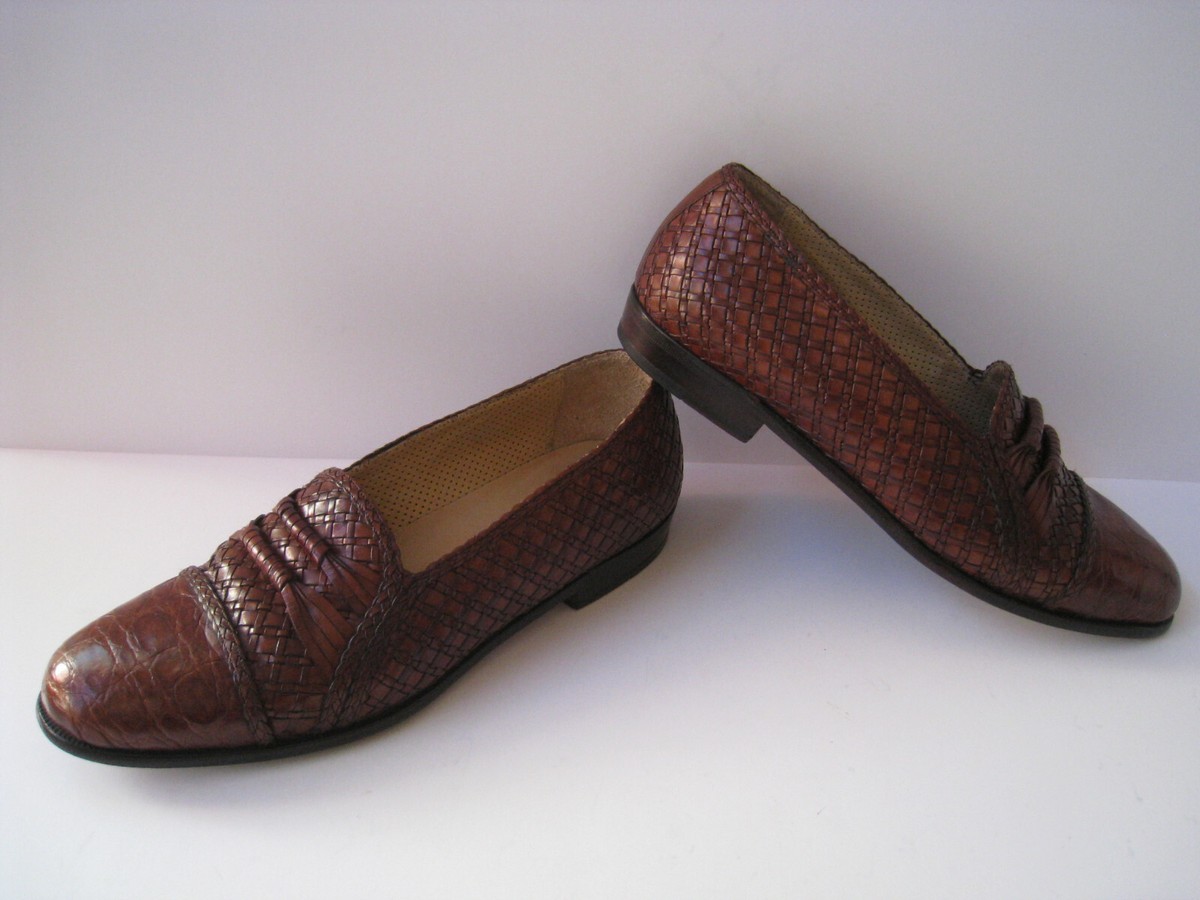 AVVENTURA THE ART OF FOOTWEAR WOVEN LOAFERS COGNAC LEATHER 