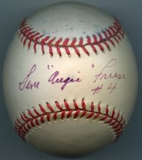 GENE FREESE Signed Baseball With Nickname Augie 1961 Reds Pirates  