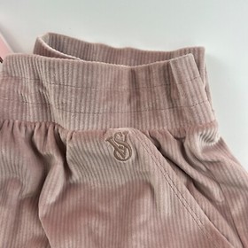 Victoria's Secret On Point Velour Ribbed Lounge Pants  Candlelight Rose  XL  NWT