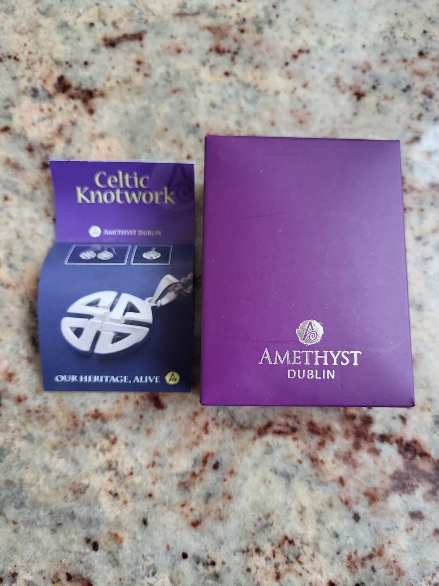 Amethyst Dublin Large 6 Trinity Hairslide.Silver plated. Made in Ireland Hair Accessories – Sullivan Vitamins & Irish Shop main image 2