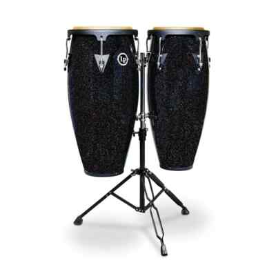 LP Aspire Conga Set 10'' & 11'' w/Stand Santana Black Magic