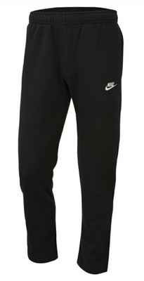 nike club straight leg joggers in black