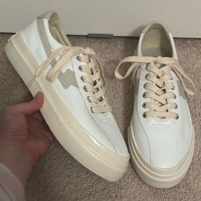 Stepney Workers Club | Dellow S Strike Leather Sneakers White Putty Sz 41/8