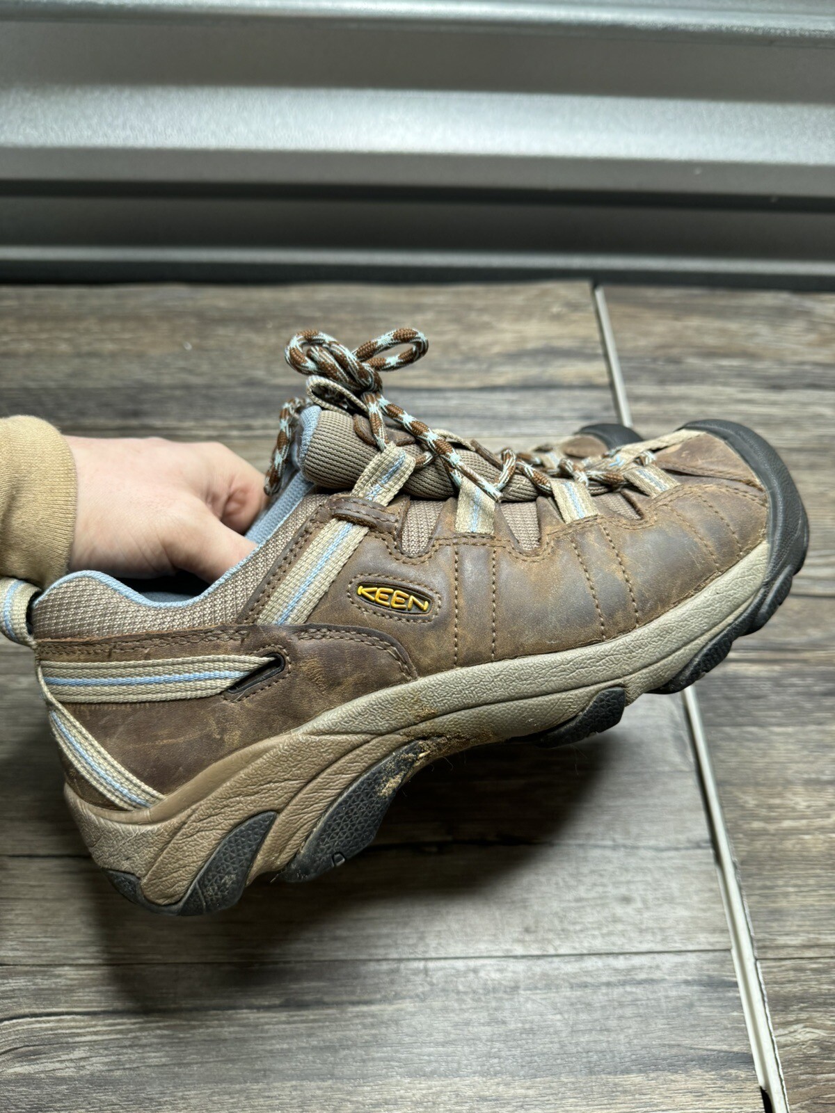 Scarpe da passeggio escursionismo impermeabili KEEN Targhee II 9 5 blu marrone #1004085