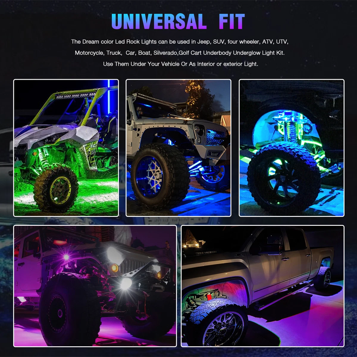 Mini rgb led rock lights deals