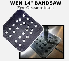 Bandsaw Table Zero-Clearance Insert Plate for 14” WEN Band Saw