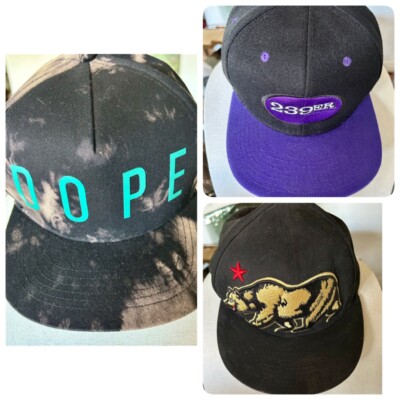 Lot Of 3 Street Hats Camp Caps Ball Caps SnapBack Dope Carbon Elements 1 NWT