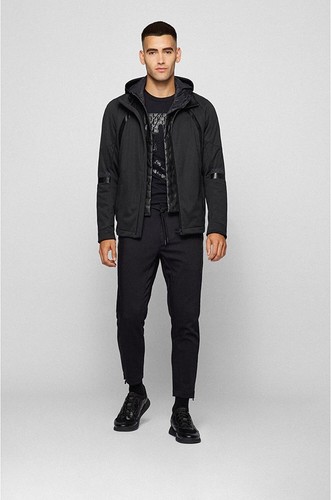 New HUGO BOSS black AJ BXNG Athlesire sports gym track jacket coat Large £420 - Picture 6 of 12