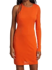 Halston Kayleigh Jersey One-Shoulder Minidress 1B 1803