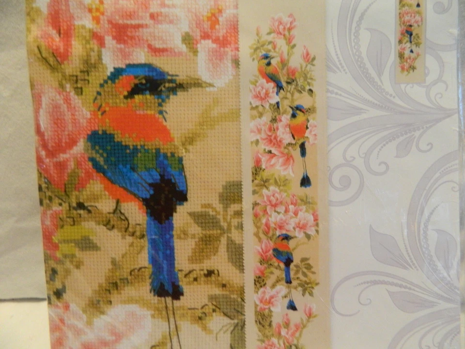 C-25 NEW RIOLIS COUNTED CROSS-STITCH KIT “TROPICAL BIRDS” BELL PULL #1905 - Image 2 of 4
