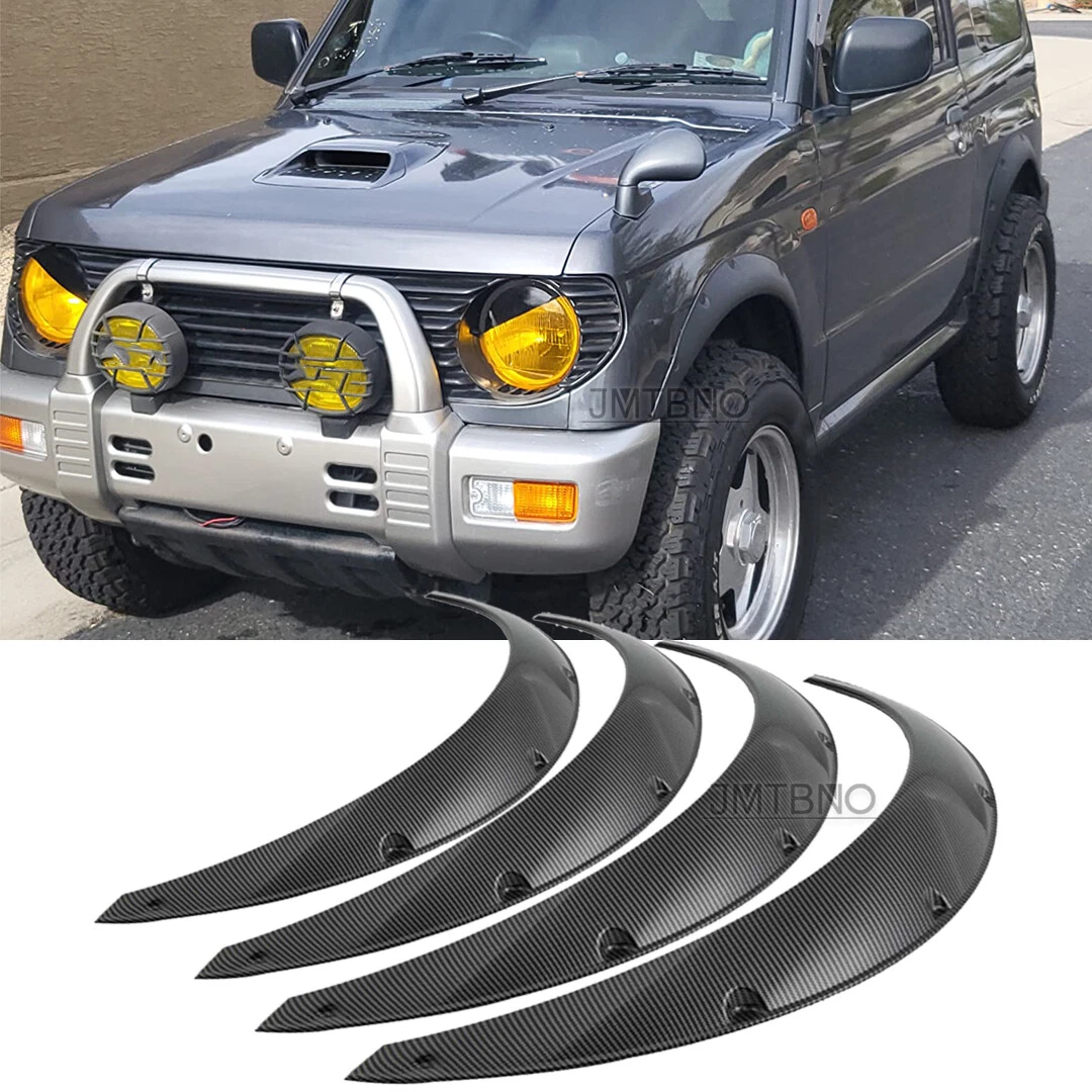 4x Fender Flares Extra Wide Body Wheel Arch Carbon For Mitsubishi Montero  Pajero | eBay