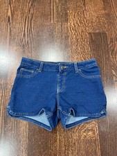 Girls Kid's Cat Jack Blue Denim Cotton Spandex Shorts Pockets Size XL 14-16