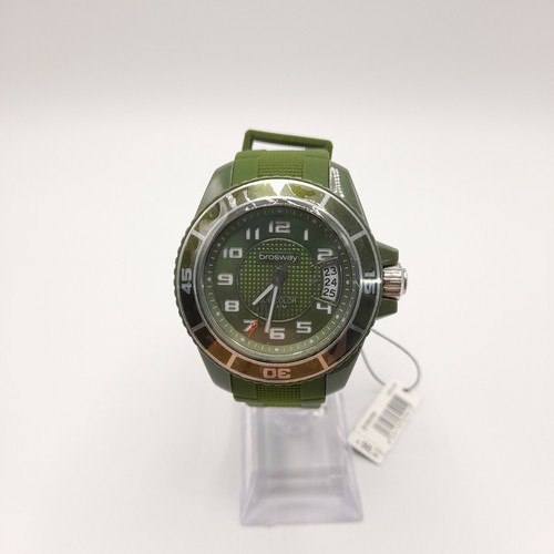Orologio uomo Brosway Subcolor verde militare WSB12 tempo e data | eBay