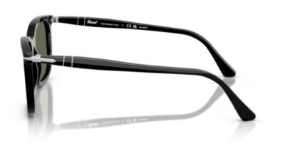 Occhiali Da Sole Persol 0PO3357S 95/58 &ndash; Montatura Nera, Lenti Verdi Polarizzate 56mm, Unisex