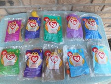 VINTAGE 1998 LOT OF 10 MCDONALDS TY MINI BEANIES NEW IN PACKAGE 