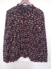 Vintage Liz Claiborne Chunky Button Sweater Designer Cardigan Wool Blend Petite1