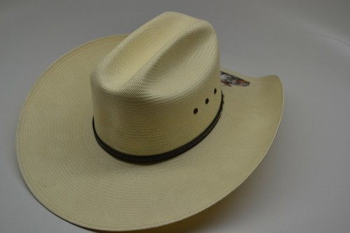 RESISTOL GEORGE STRAIT HAZER 10X SHANTUNG STRAW COWBOY WESTERN HAT MEN'S 6 7/8 - Picture 5 of 11