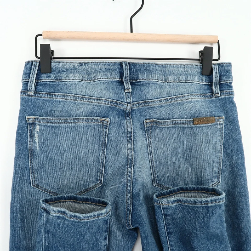 Женские узкие джинсы Sanctuary Robbie 27 синие искусственно состаренные средняя посадка - Изображение 4 из 4