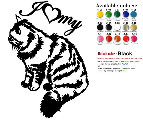 Cute Cats Vinyl Decal Sticker Car Window Design Laptop love Pets Art USA Seller - Picture 9 of 11