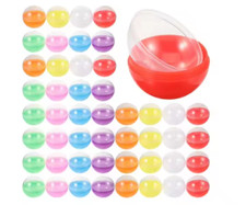 100x Empty Plastic Container Round Vending Machine Capsule - 65mm Fillable Toys 