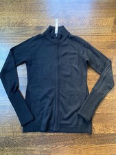 Lululemon Merino Wool Full Zip Sweater Cardigan Navy Blue Size 6