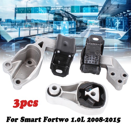 3x Engine Motor & Transmission Mount for Smart Fortwo 1.0L 20082015