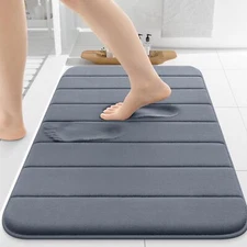 Memory Foam Bath Mat 30x20, Ultra Soft and Absorbent Bathroom Rugs, Non-Slip, Ma