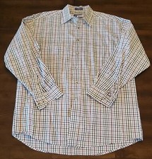 Pendleton Vintage Cotton Men's Button Down Plaid Large Dress Shirt Long Sleeve