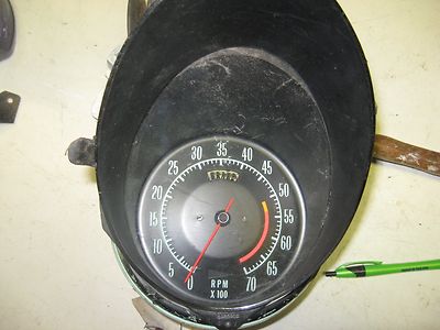 Corvette C-3 1969 1970 1971 5400 Redline Tachometer Tach gauge GREEN NUMBERS