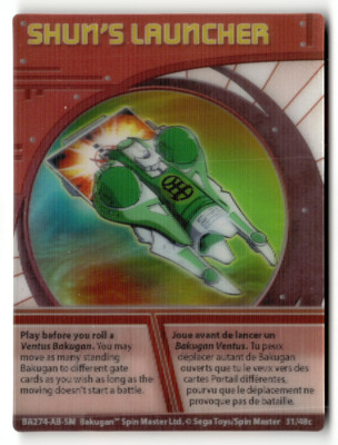 Bakugan Card - Shun's Launcher - Lenticular - Battle Brawlers