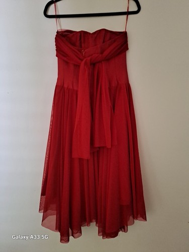 Vintage Alex Perry Red Cocktail,Formal,Dress Size 12 - Picture 8 of 15