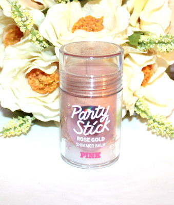 VICTORIA'S SECRET PINK Party Stick Shimmer Balm in Rose Gold NEW