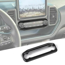 Carbon Fiber Center Console Button Panel Cover Trim For 2021+ Ford Bronco Sport